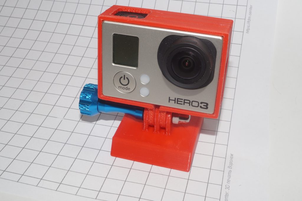 Крепление GoPro на штатив на 3d принтере