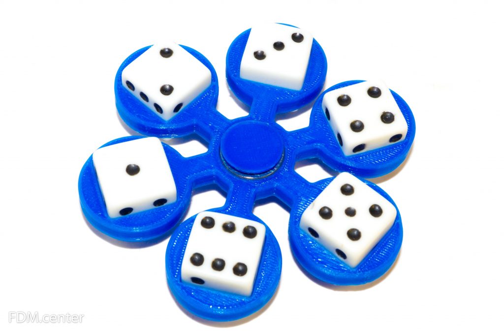 Hand spinner: six dices