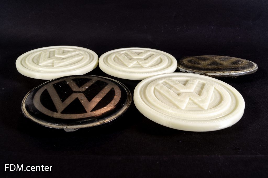 Значек Volkswagen на ступицу автомобиля Golf 3d печать