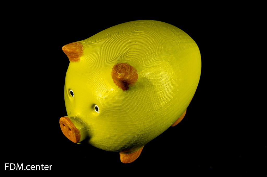 Новогодний сувенир "Желтая свинья" 3D печать
