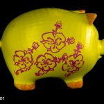 Новогодний сувенир "Желтая свинья" 3D печать